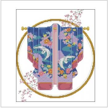 Схема вышивки крестом "Exquisite Kimono"