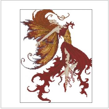 Схема вышивки крестом "Огненная фея"