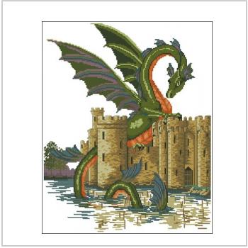 Схема вышивки крестом "Water Dragon"