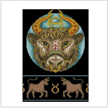 Схема вышивки крестом "Супер Зодиак – Taurus"