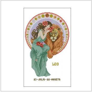 Схема вышивки крестом "Знаки Зодиака «лев»"