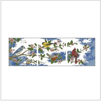 Схема вышивки крестом "Birds and Blossoms 43210"