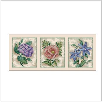Схема вышивки крестом "Floral Beauty Trio 35033"