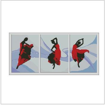 Схема вышивки крестом "Триптих Страстные танцы"
