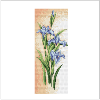 Схема вышивки крестом "Azure Irises"