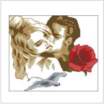 Схема вышивки крестом "Поцелуй Любимого"