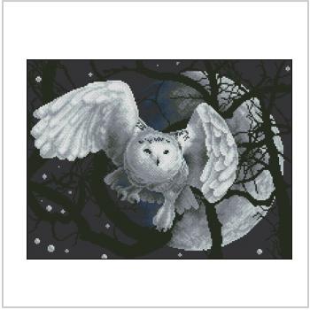 Схема вышивки крестом "White Owl"