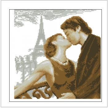 Схема вышивки крестом "Парижский Поцелуй"