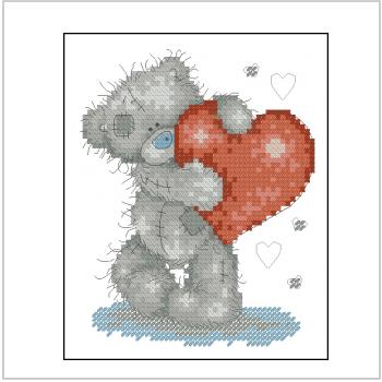 Схема вышивки "Anchor TT02 Tatty Teds Hearts"