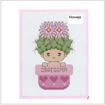 Схема вышивки "BD-J16C Bead Stitch - Cactus - Obregonia"