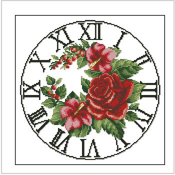 Схема вышивки "Clock Rose"