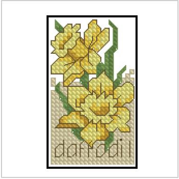 Схема вышивки "Curtain Panel Daffodil"