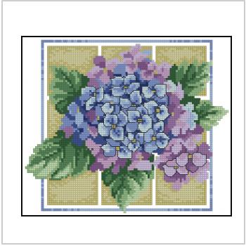 Схема вышивки "JCD 1226 Hydrangea Square"