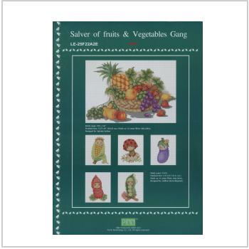 Схема вышивки "LE-25F22A2E Salver of fruits & Vegetables Gang Chart Book"