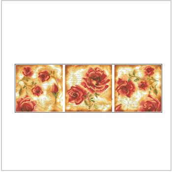 Схема вышивки "Lanarte 34804 Rose Triptych"