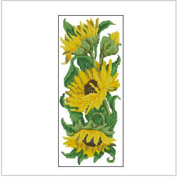 Схема вышивки "Sunflowers panel"