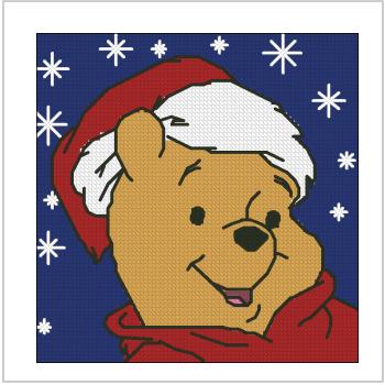 Схема вышивки "Vervaco Pillow Christmas Pooh"