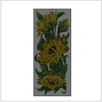 Схема вышивки "ZR Sunflowers panel"