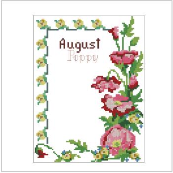 Схема вышивки крестом "A Year Of Flowers August"