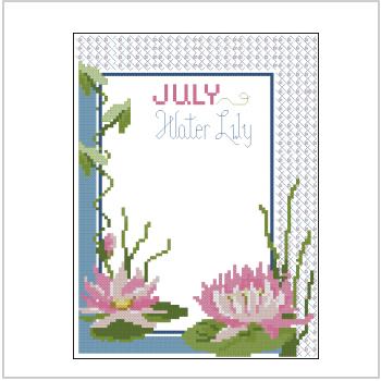 Схема вышивки крестом "A Year Of Flowers July"