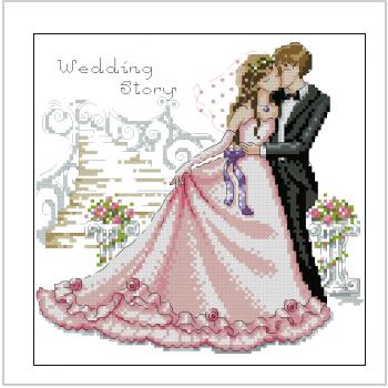 Схема вышивки крестом "Wedding Story"