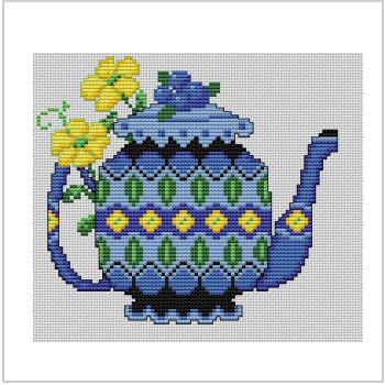 Схема вышивки крестом "Blue Teapot"