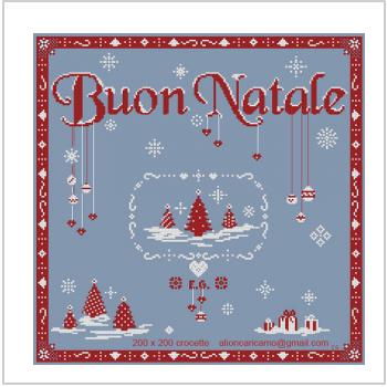 Схема вышивки крестом "Buon Natale"