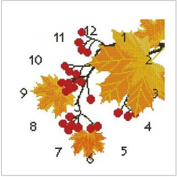 Схема вышивки крестом "Часы Осень"