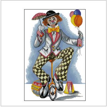 Схема вышивки крестом "El Payaso Equilibrista"