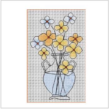 Схема вышивки крестом "Glass Flower Vase"