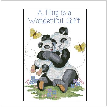 Схема вышивки крестом "A Hug Is A Wonderful Gift"