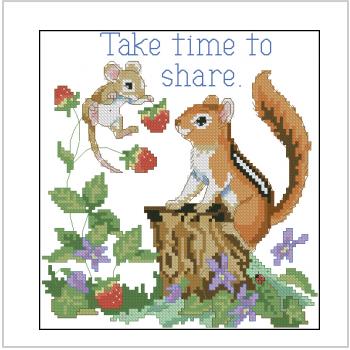 Схема вышивки крестом "Take Time To Share"