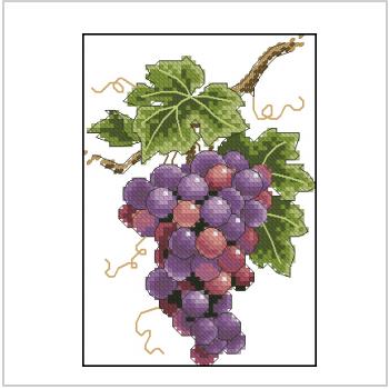 Схема вышивки крестом "Grapes On Vine"