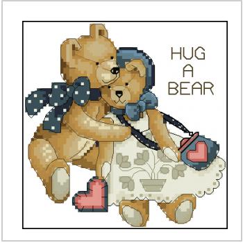 Схема вышивки крестом "Bear Hug"