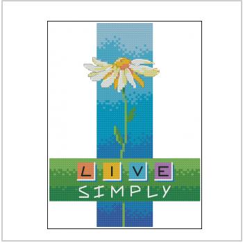 Схема вышивки крестом "Live Simply"