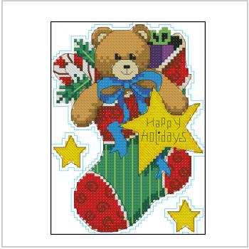 Схема вышивки крестом "Teddy Bear Greetings"