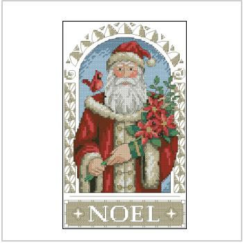 Схема вышивки крестом "Noel Santa"