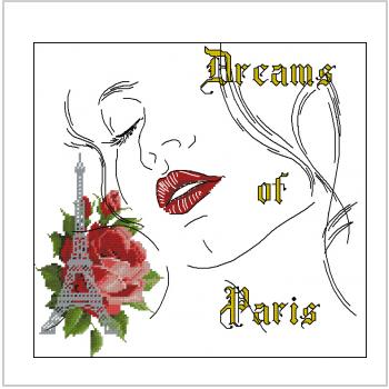 Схема вышивки крестом "Dreams Of Paris"