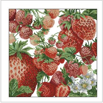 Схема вышивки крестом "Strawberry Fields Pillow"