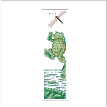Схема вышивки крестом "Закладка Лягушка"