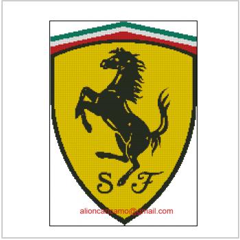 Схема вышивки крестом "Ferrari"