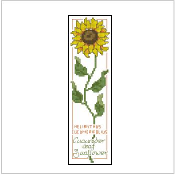 Схема вышивки крестом "Bookmark Sunflower"