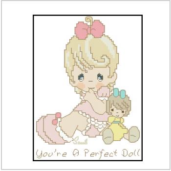 Схема вышивки крестом "You Are Perfect Doll"