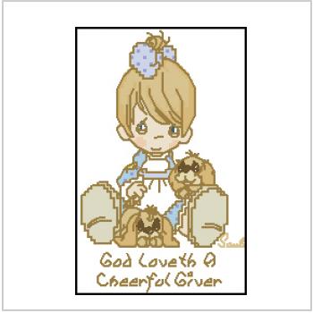 Схема вышивки крестом "God Loveth A Cheerful Giver"