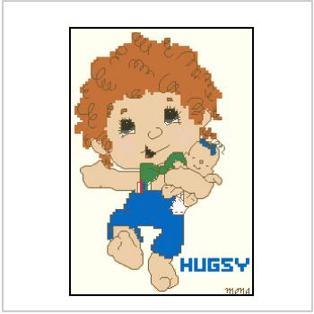 Схема вышивки крестом "Hugsy"