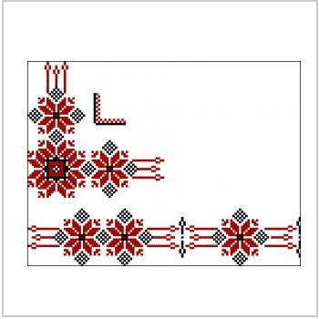 Схема вышивки крестом "Красно-Черный Орнамент"