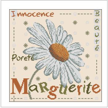 Схема вышивки крестом "Marguerite"