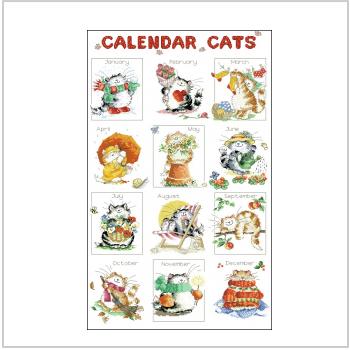 Схема вышивки крестом "Calendar Cats"