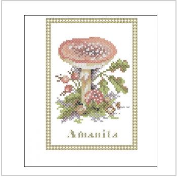 Схема вышивки крестом "Paddestoel Amanita"