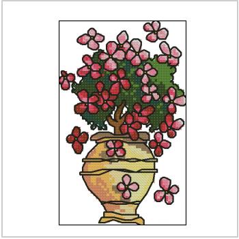 Схема вышивки крестом "Pot Of Flowers"